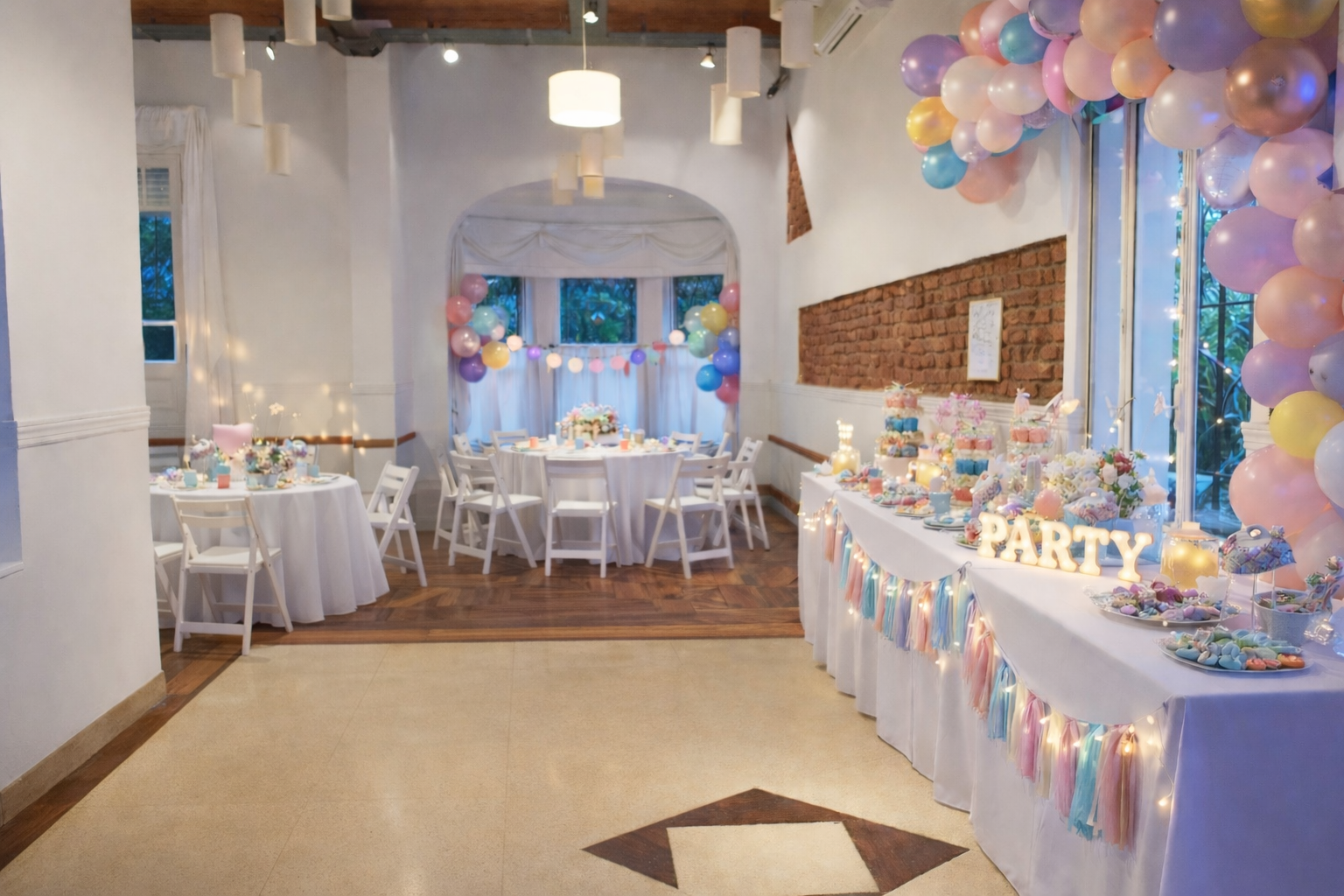 Fiesta infantil con decoración colorida