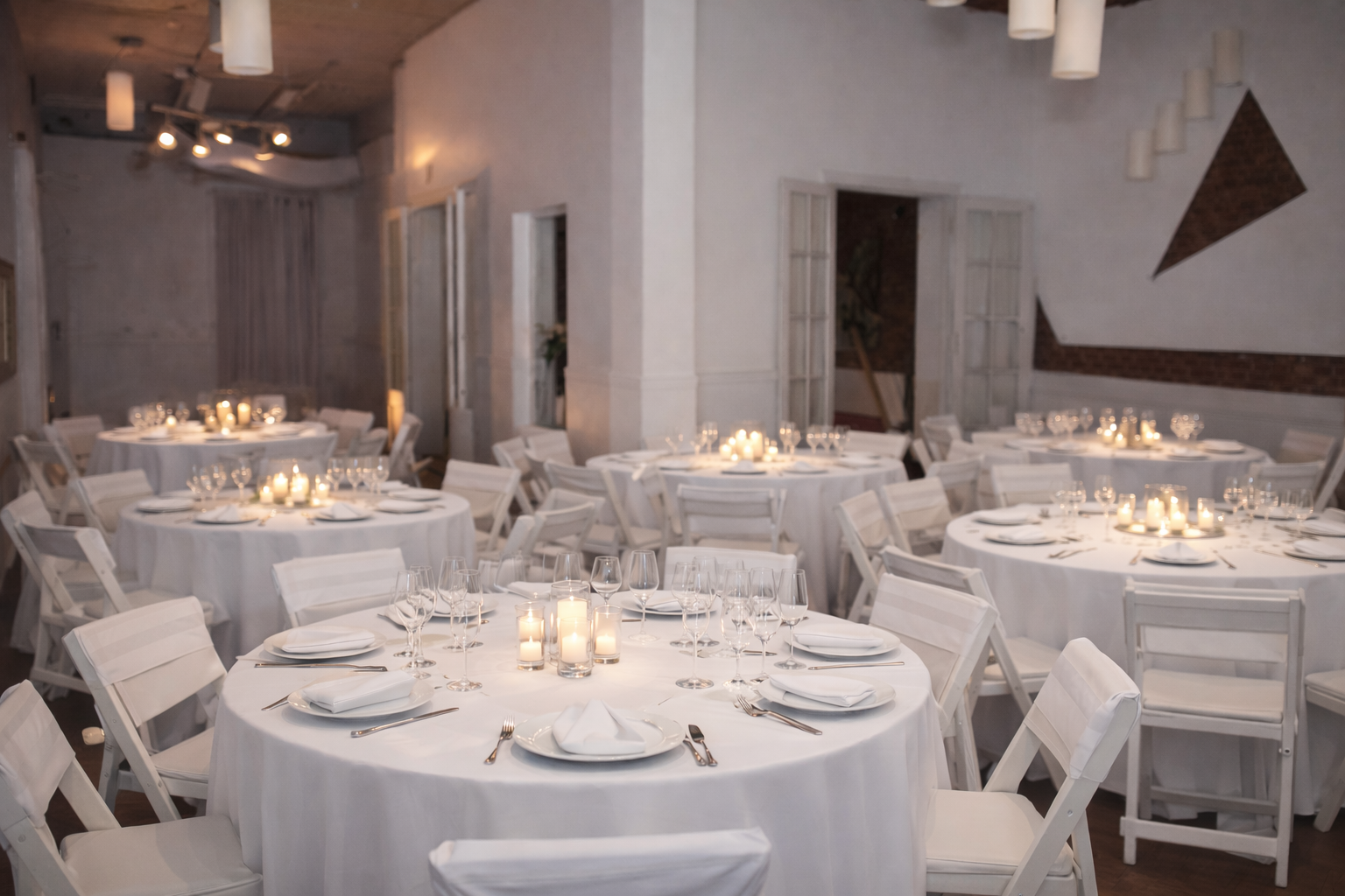 Cena elegante con velas
